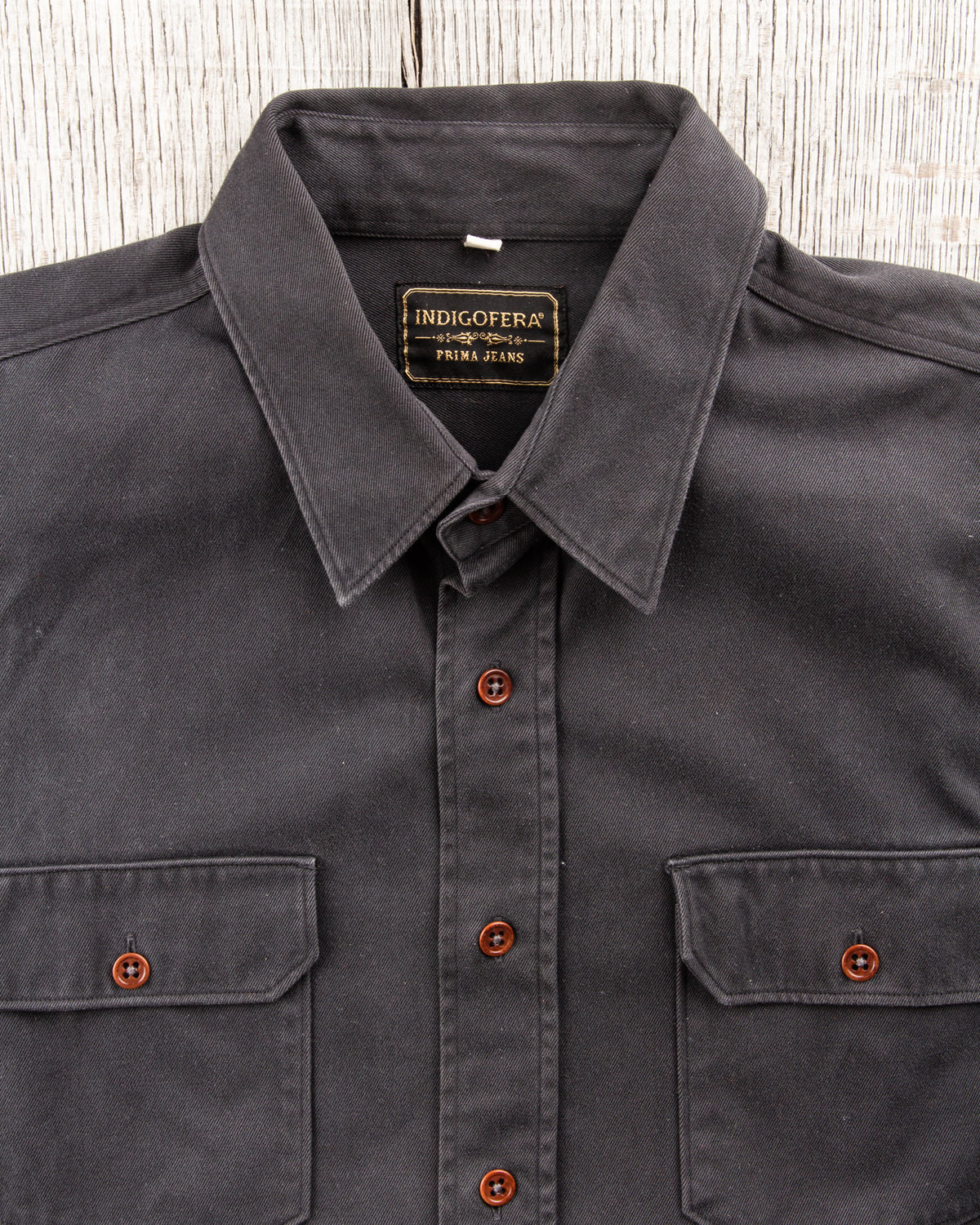 Second Hand Indigofera Alamo Shirt Grey Black Size M