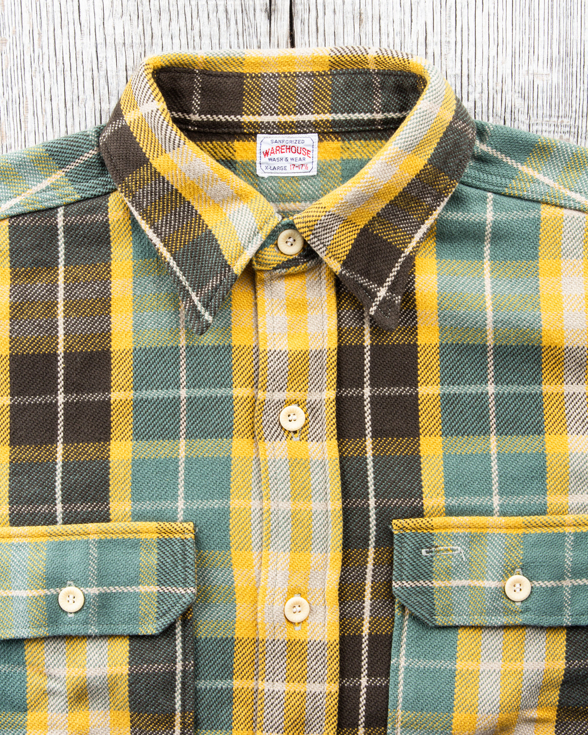 Warehouse & Co Lot 3104 Heavy Flannel Shirt Green