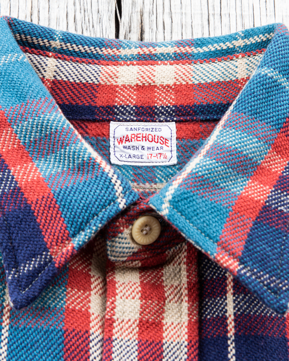 Warehouse & Co Lot 3104 Heavy Flannel Shirt Blue