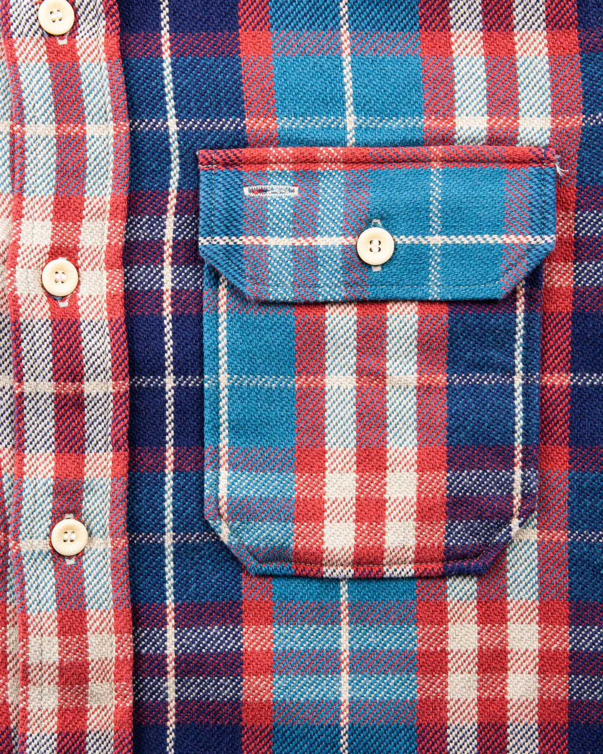 Warehouse & Co Lot 3104 Heavy Flannel Shirt Blue