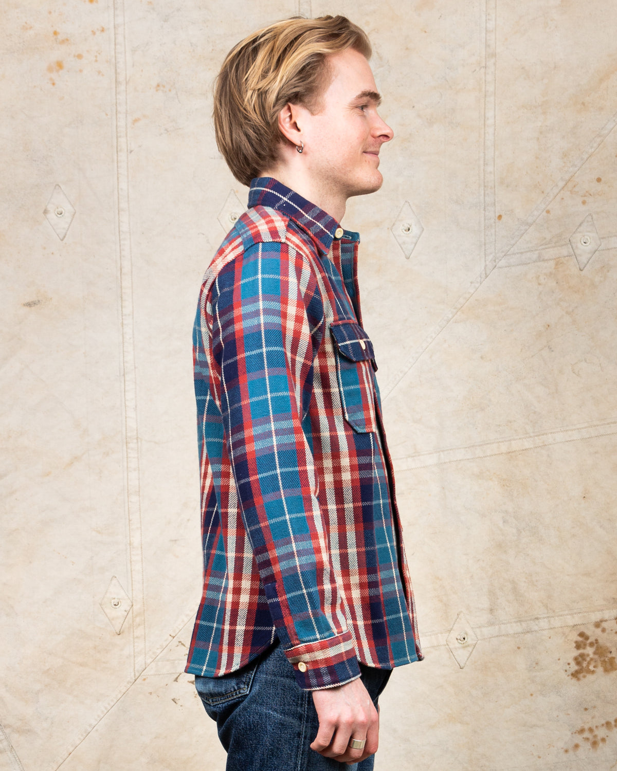 Warehouse & Co Lot 3104 Heavy Flannel Shirt Blue