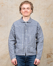 Warehouse & Co Lot 2166 Indigo Check Round Collar Jacket