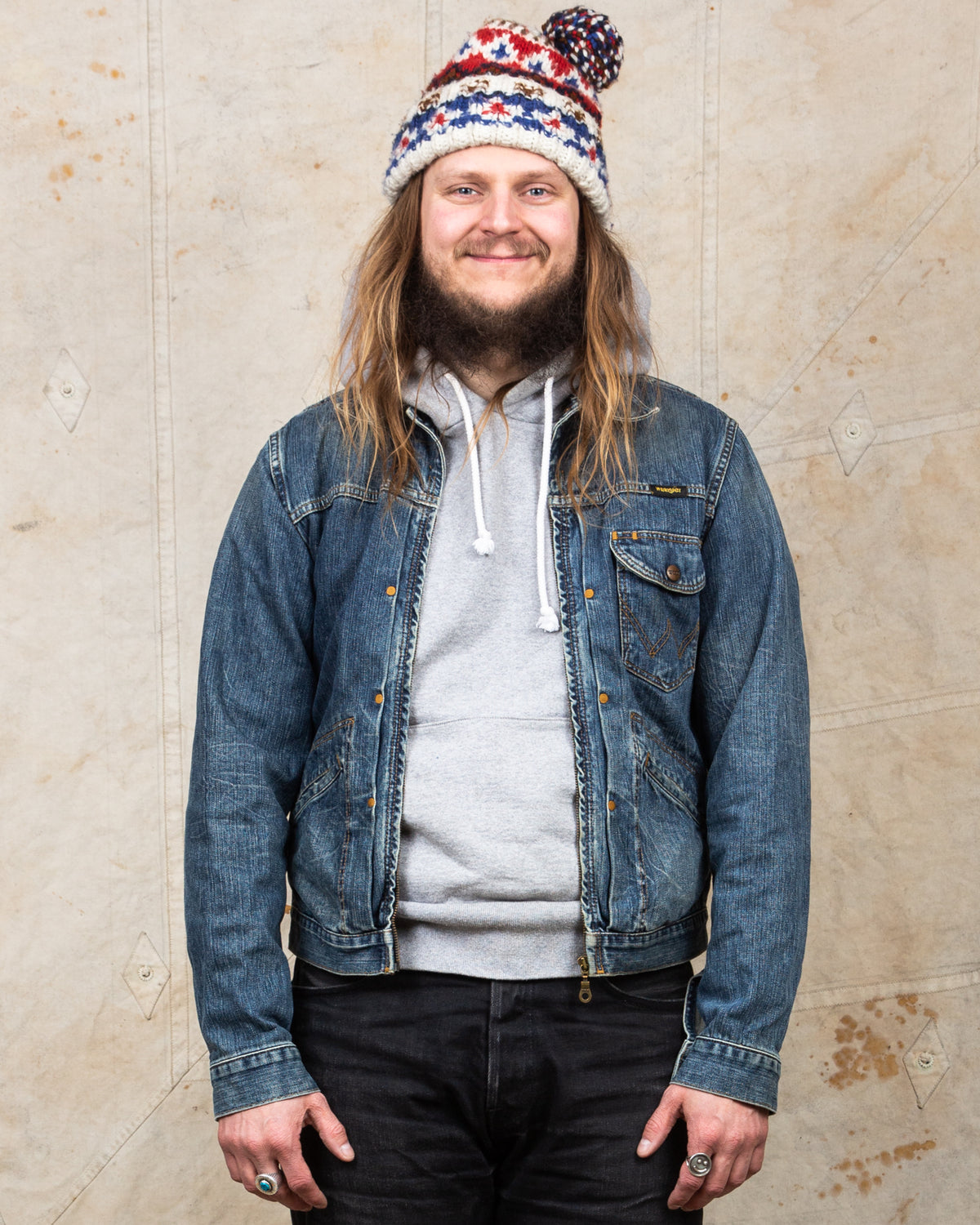 Second Hand Wrangler Embroidered Denim Jacket