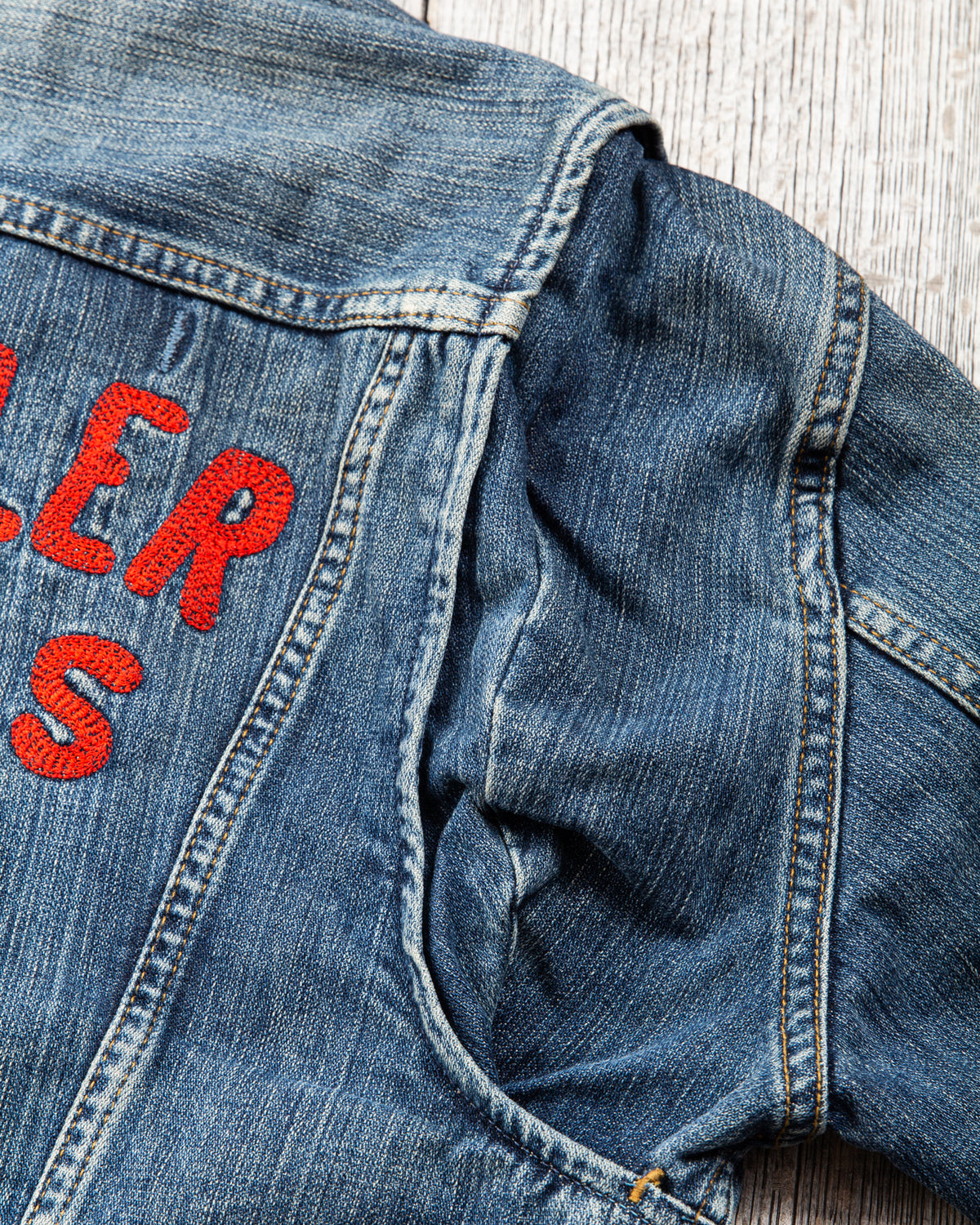 Second Hand Wrangler Embroidered Denim Jacket