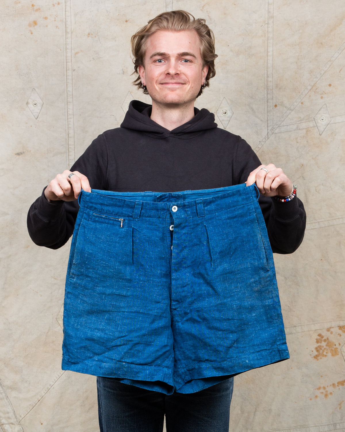 Vintage Indigo Dyed Shorts