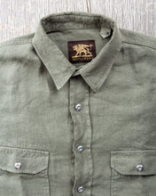 Indigofera Delray Shirt Linen Canvas M*A*S*H Green
