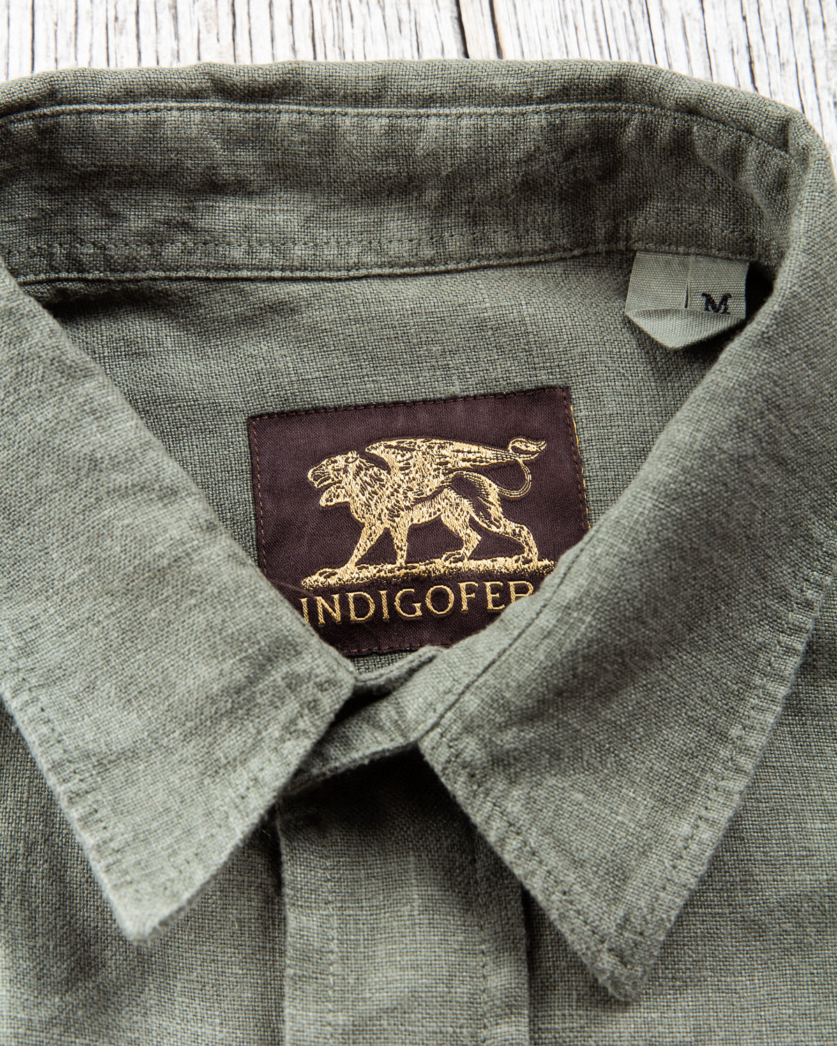 Indigofera Delray Shirt Linen Canvas M*A*S*H Green