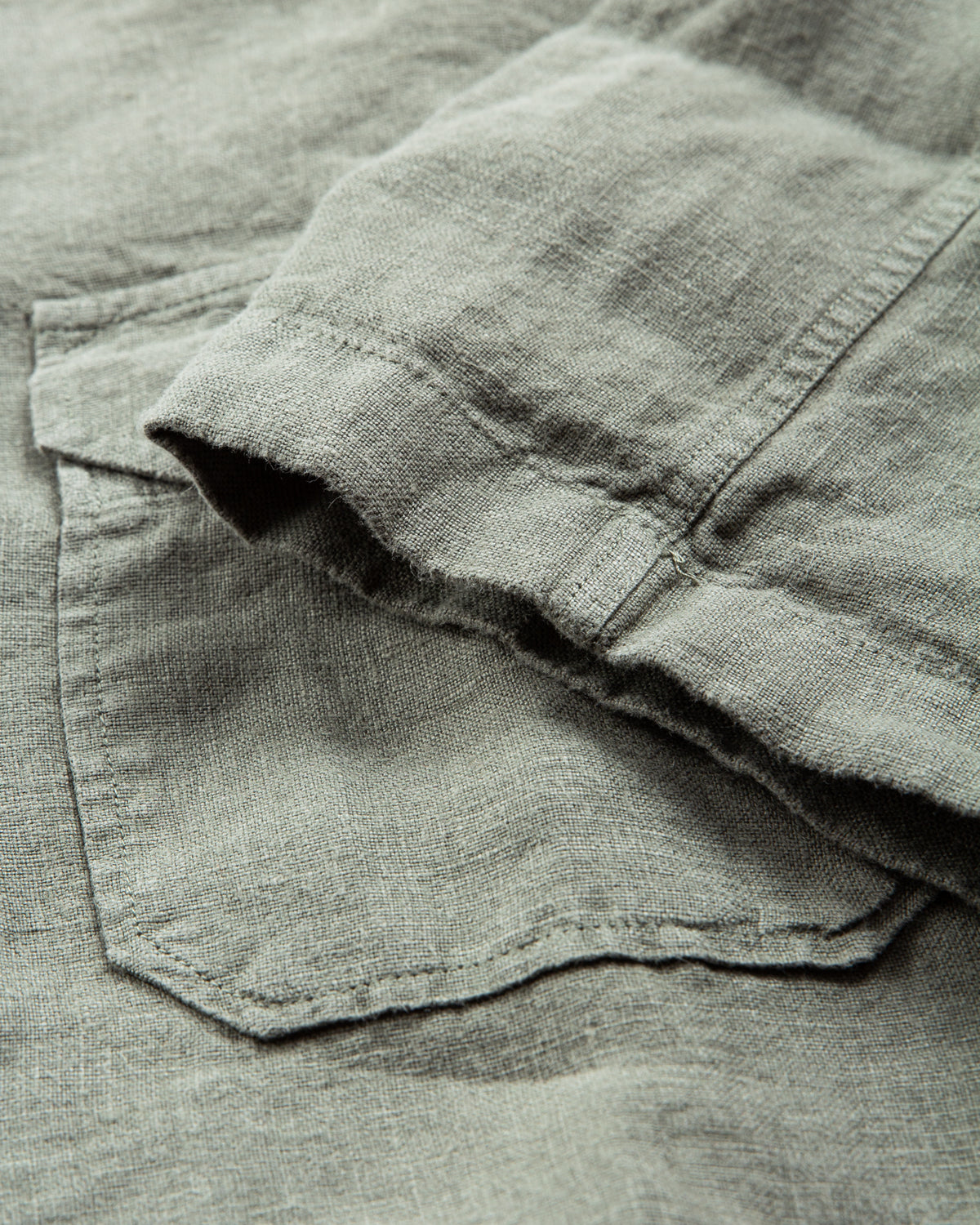 Indigofera Delray Shirt Linen Canvas M*A*S*H Green