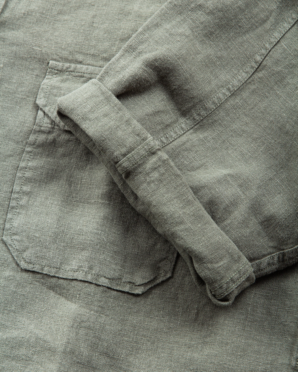 Indigofera Delray Shirt Linen Canvas M*A*S*H Green
