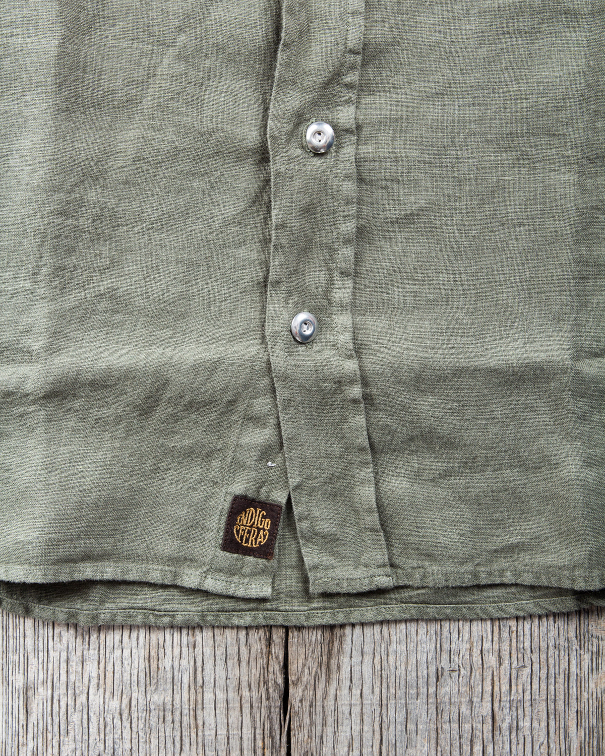 Indigofera Delray Shirt Linen Canvas M*A*S*H Green