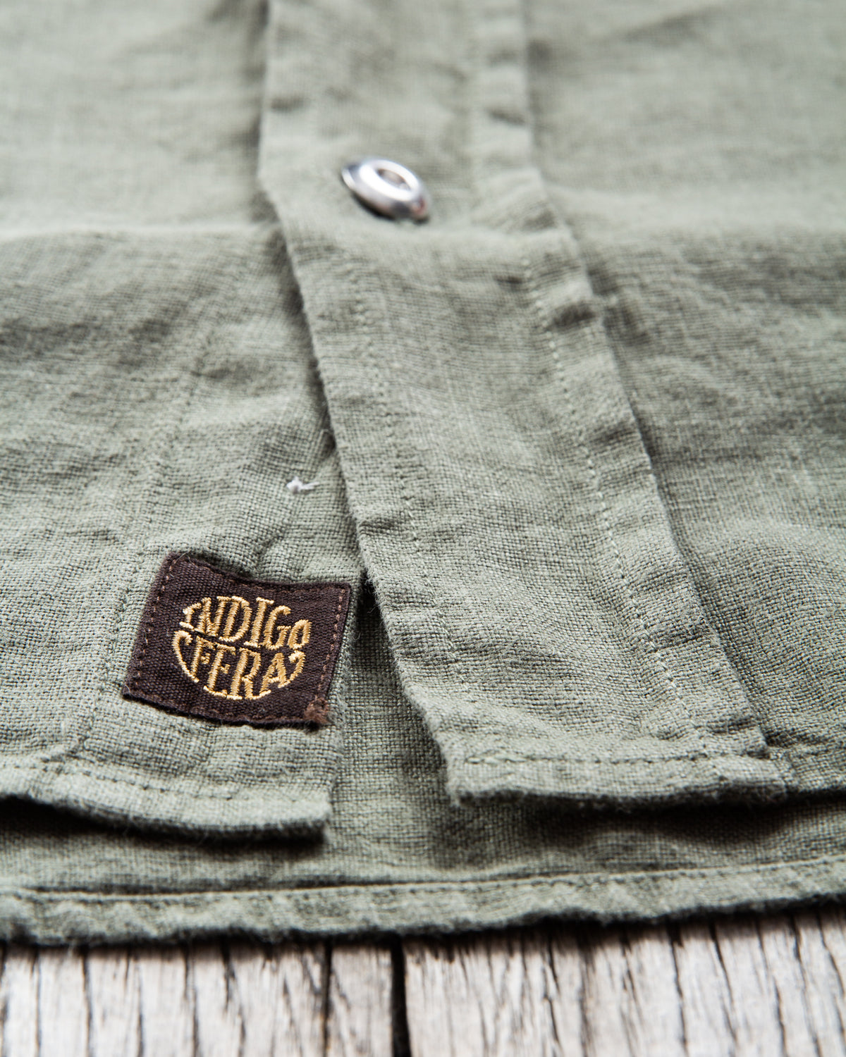 Indigofera Delray Shirt Linen Canvas M*A*S*H Green