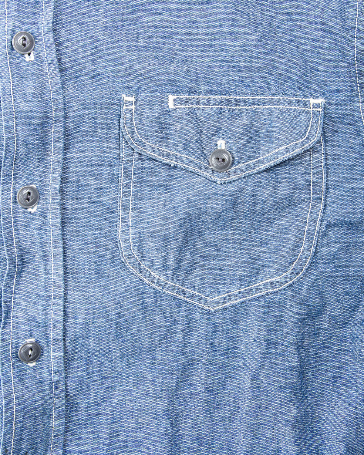 Second Hand Sugar Cane Co. Blue Chambray Work Shirt Size Small