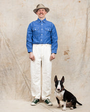 OrSlow Two Tuck Kinari Denim Wide Pants Ecru