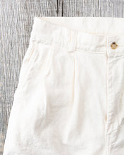 OrSlow Two Tuck Kinari Denim Wide Pants Ecru