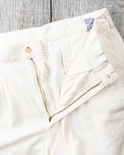 OrSlow Two Tuck Kinari Denim Wide Pants Ecru