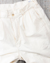 OrSlow Two Tuck Kinari Denim Wide Pants Ecru