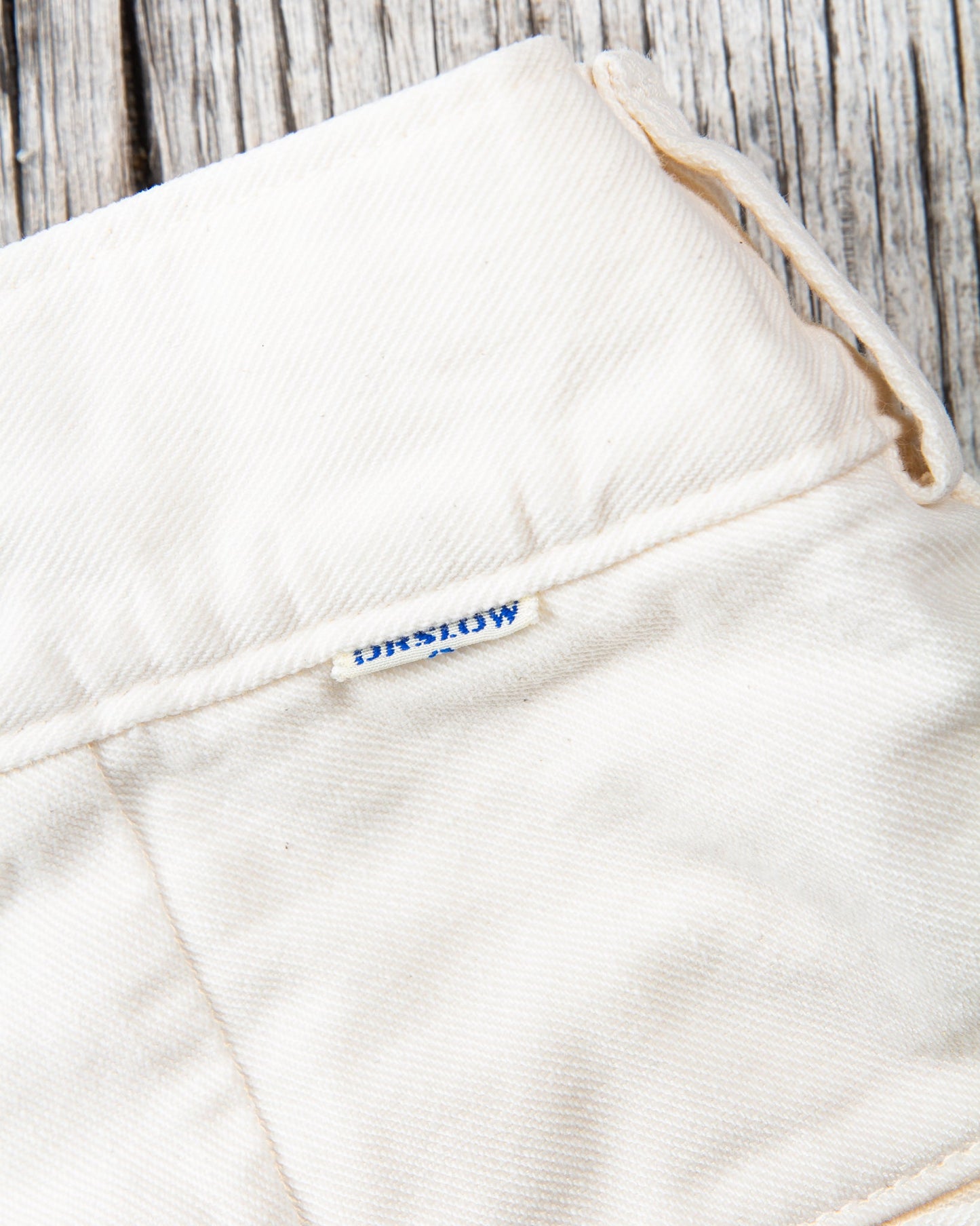 OrSlow Two Tuck Kinari Denim Wide Pants Ecru