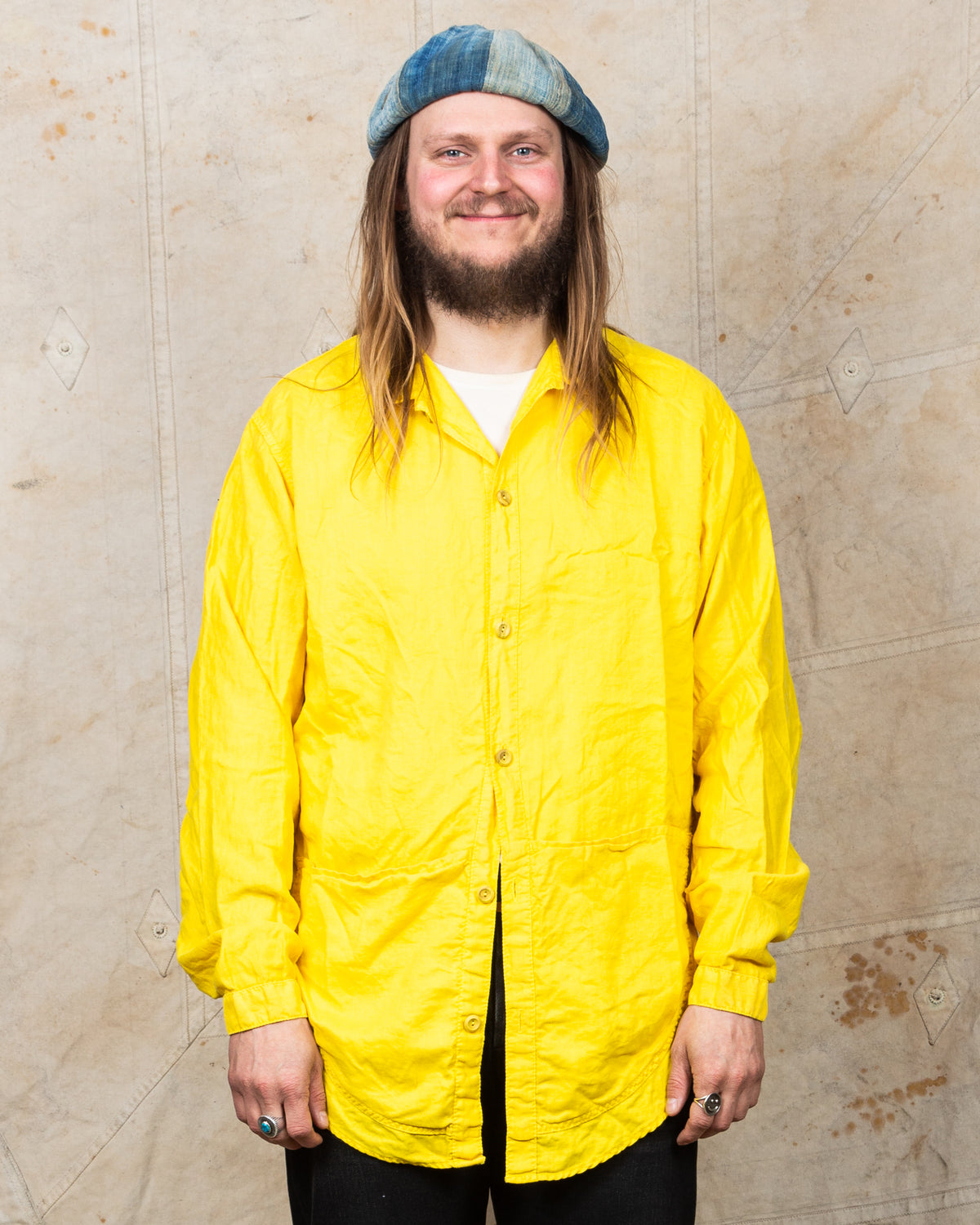 Tender Type 441 Compass Pocket Shirt Turmeric Dyed