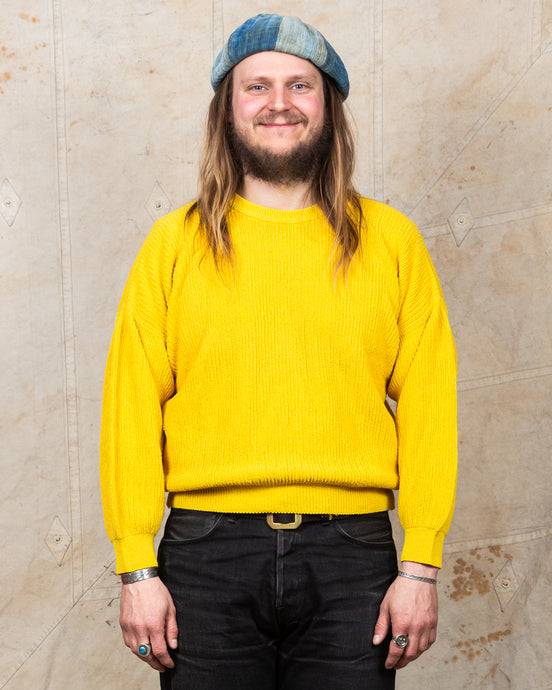 Tender Type 741 Rib Shoulder Pullover Turmeric Dyed