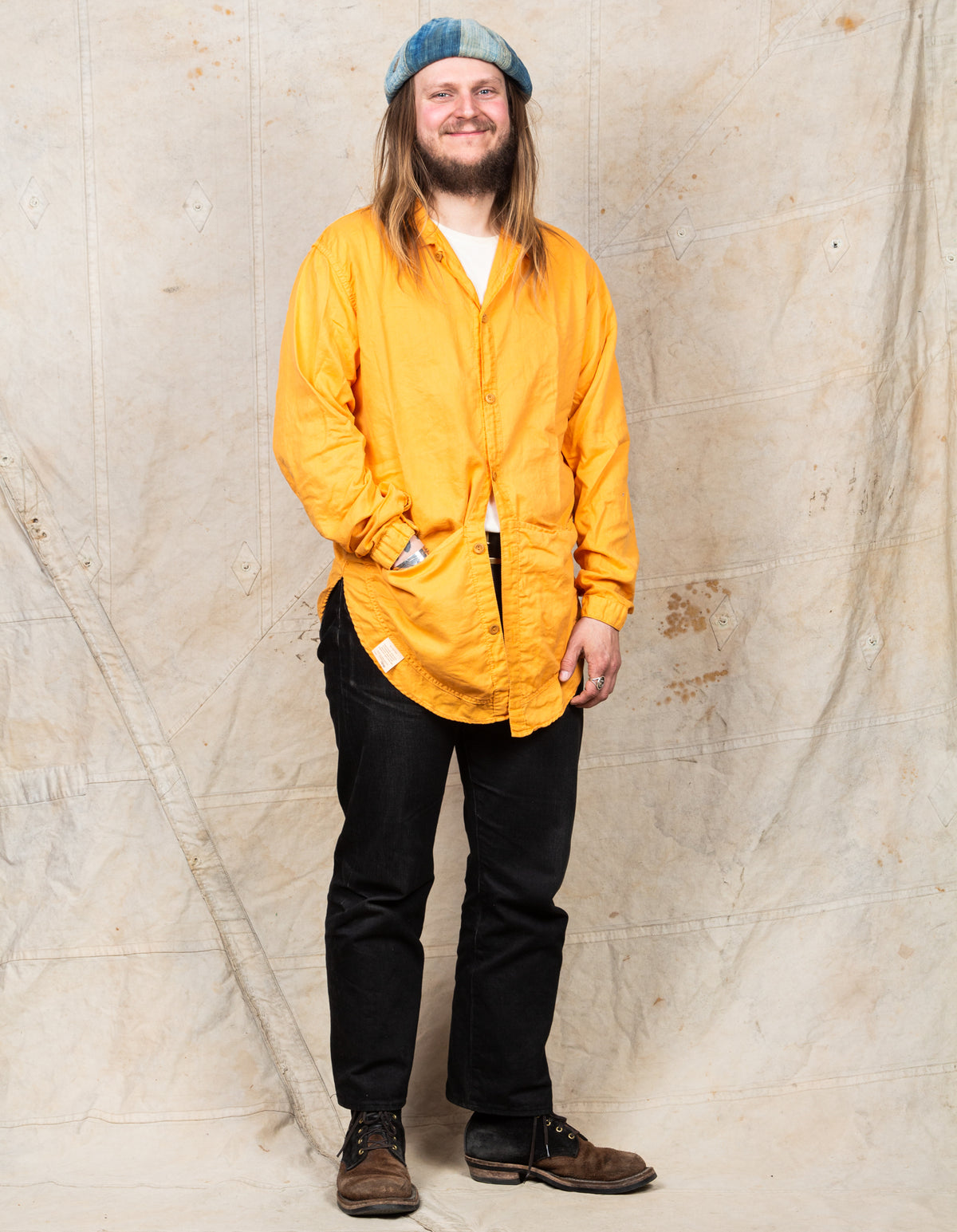 Tender Type 441 Compass Pocket Shirt Annatto Dyed