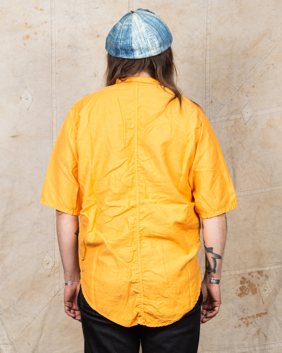 Tender Type 443 Short Sleeve Compass Pocket Shirt Annatto Dyed