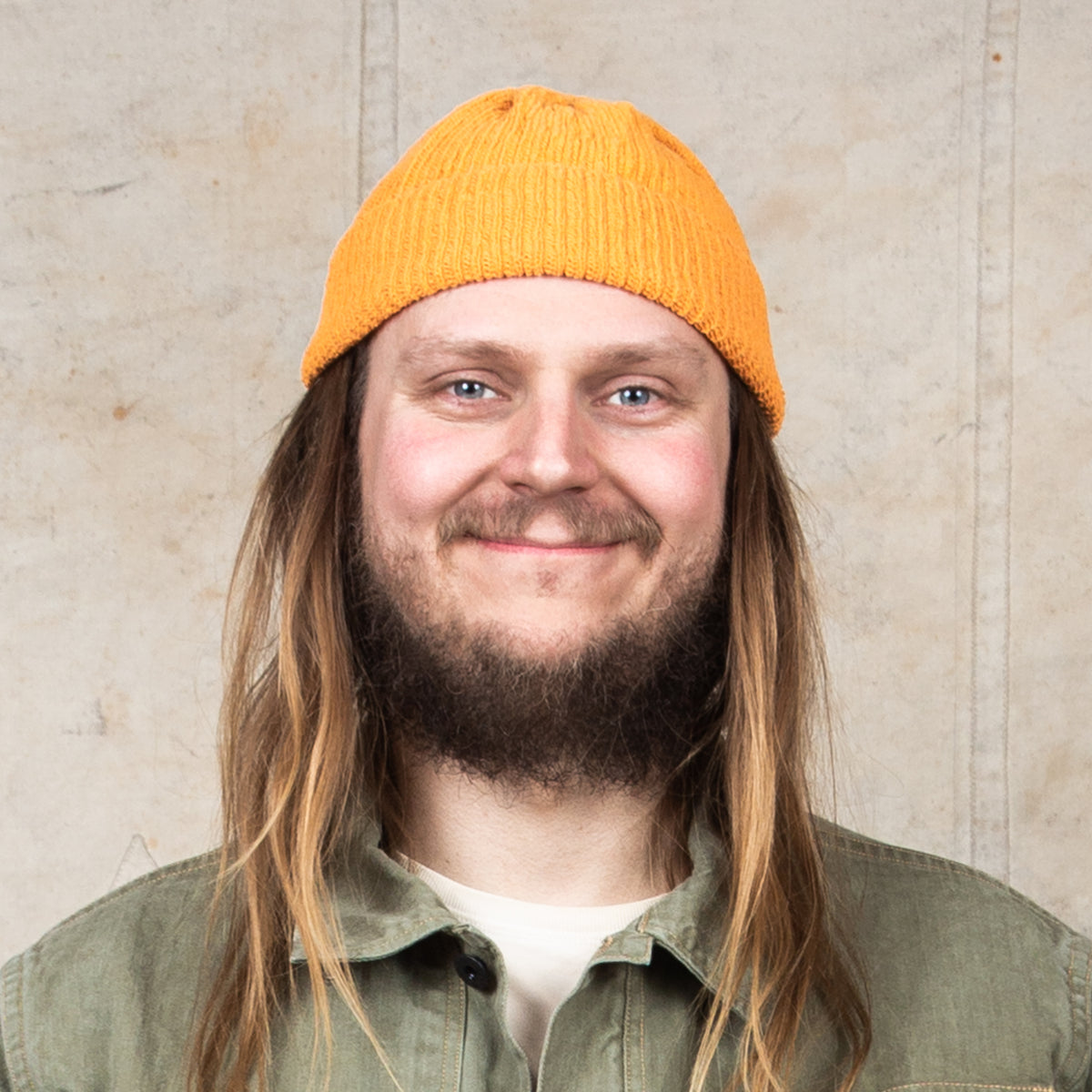Tender Type 827 Drawn Knitted Hat Annatto Dyed