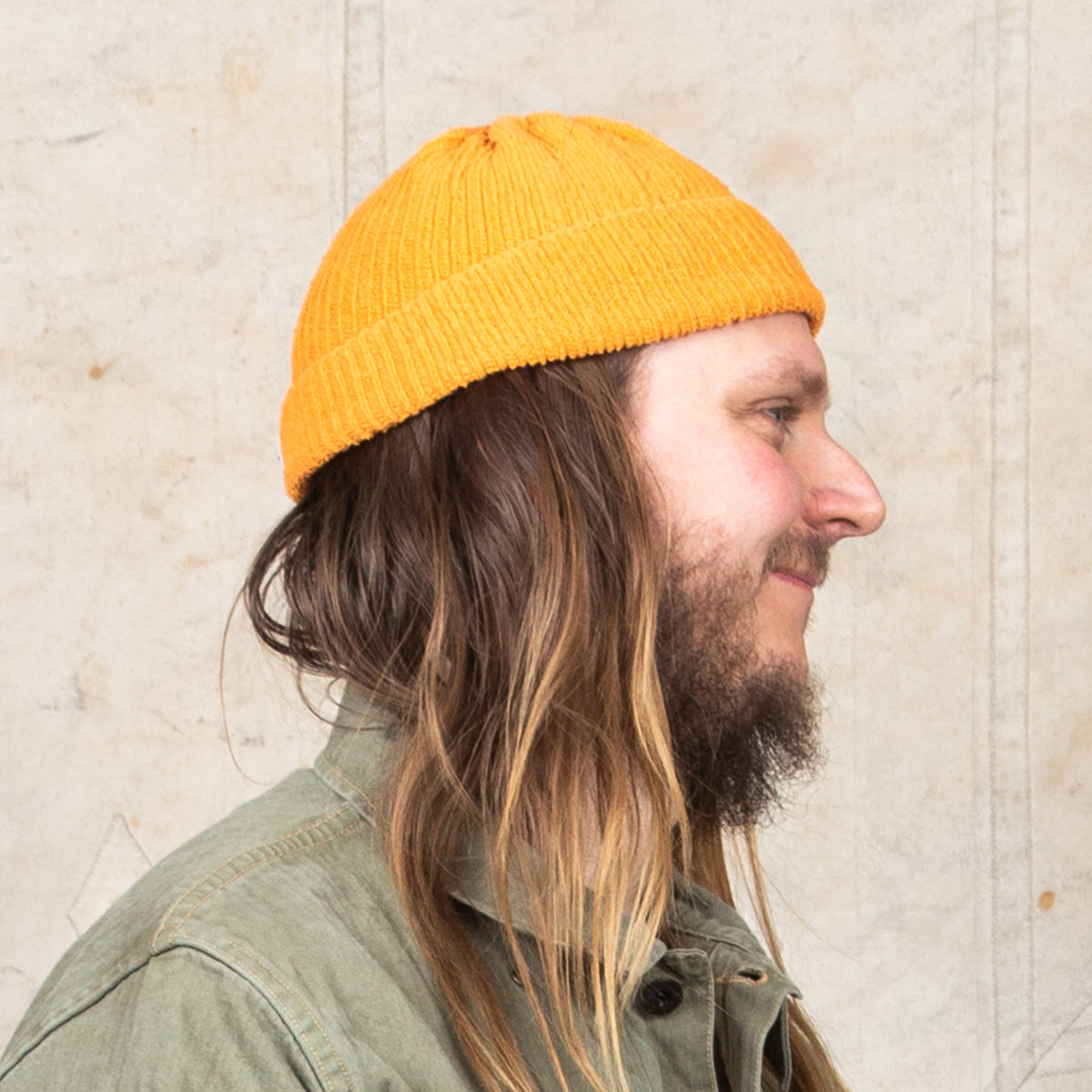 Tender Type 827 Drawn Knitted Hat Annatto Dyed
