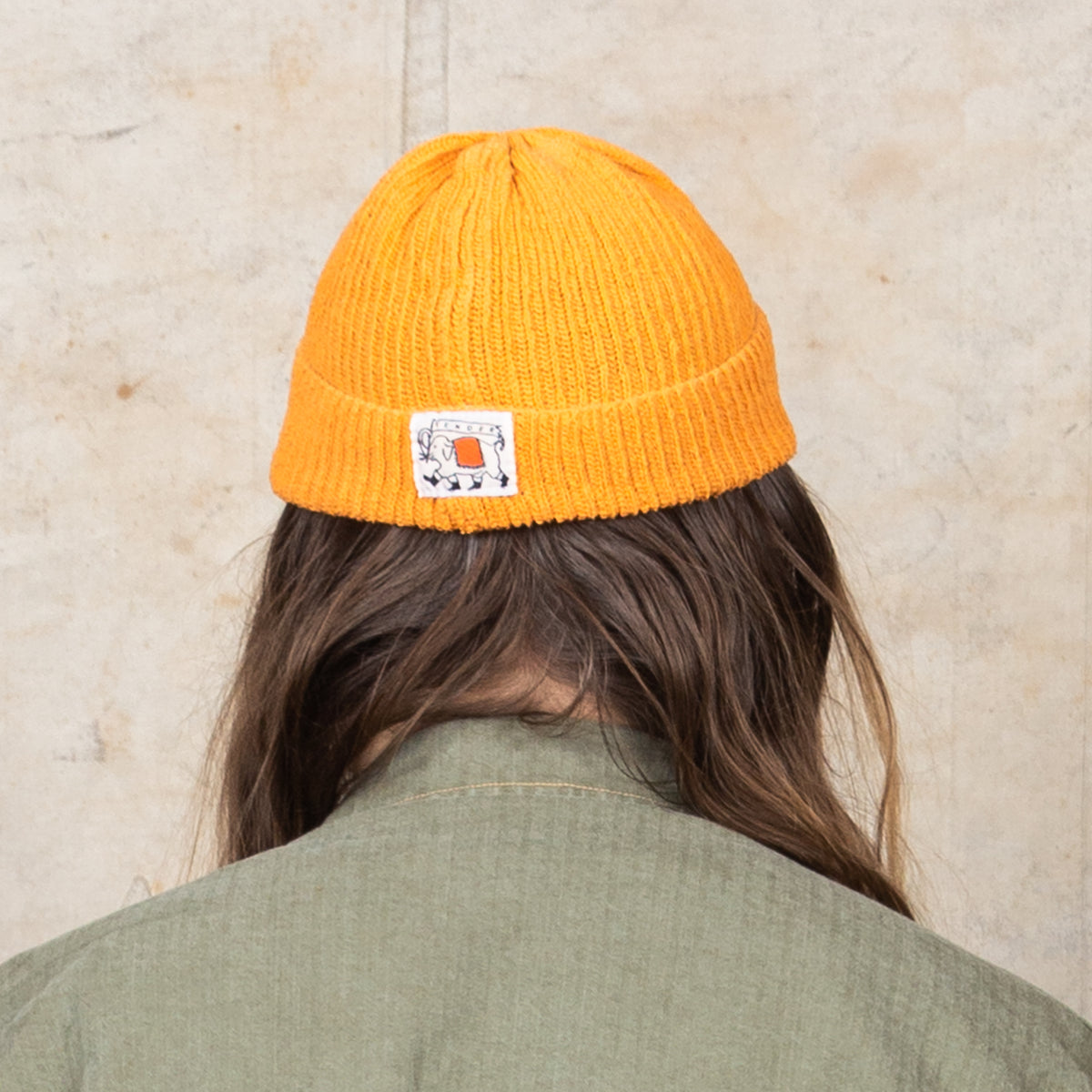 Tender Type 827 Drawn Knitted Hat Annatto Dyed