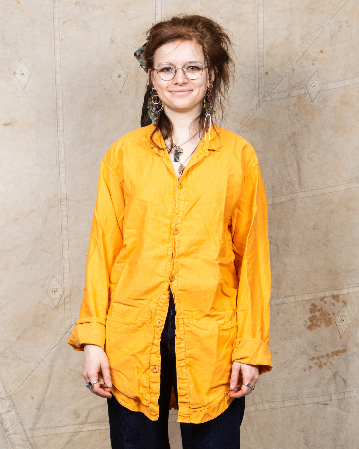 Tender Type 441 Compass Pocket Shirt Annatto Dyed