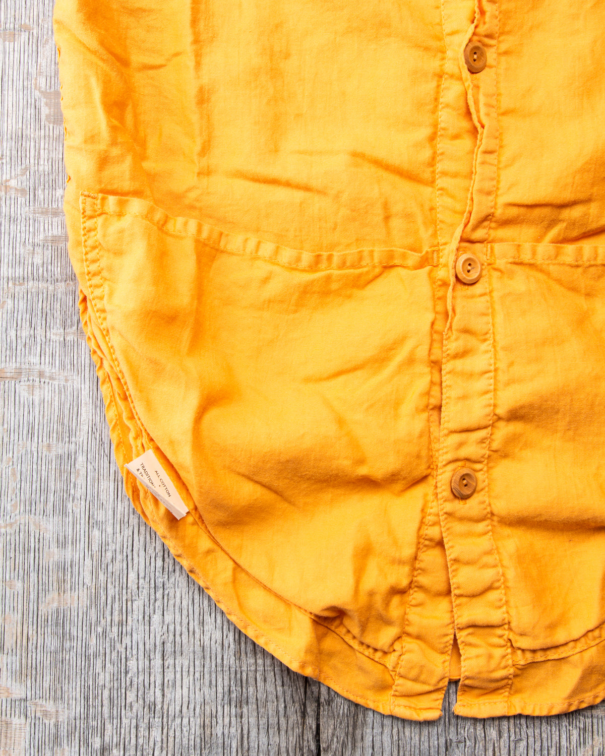 Tender Type 441 Compass Pocket Shirt Annatto Dyed