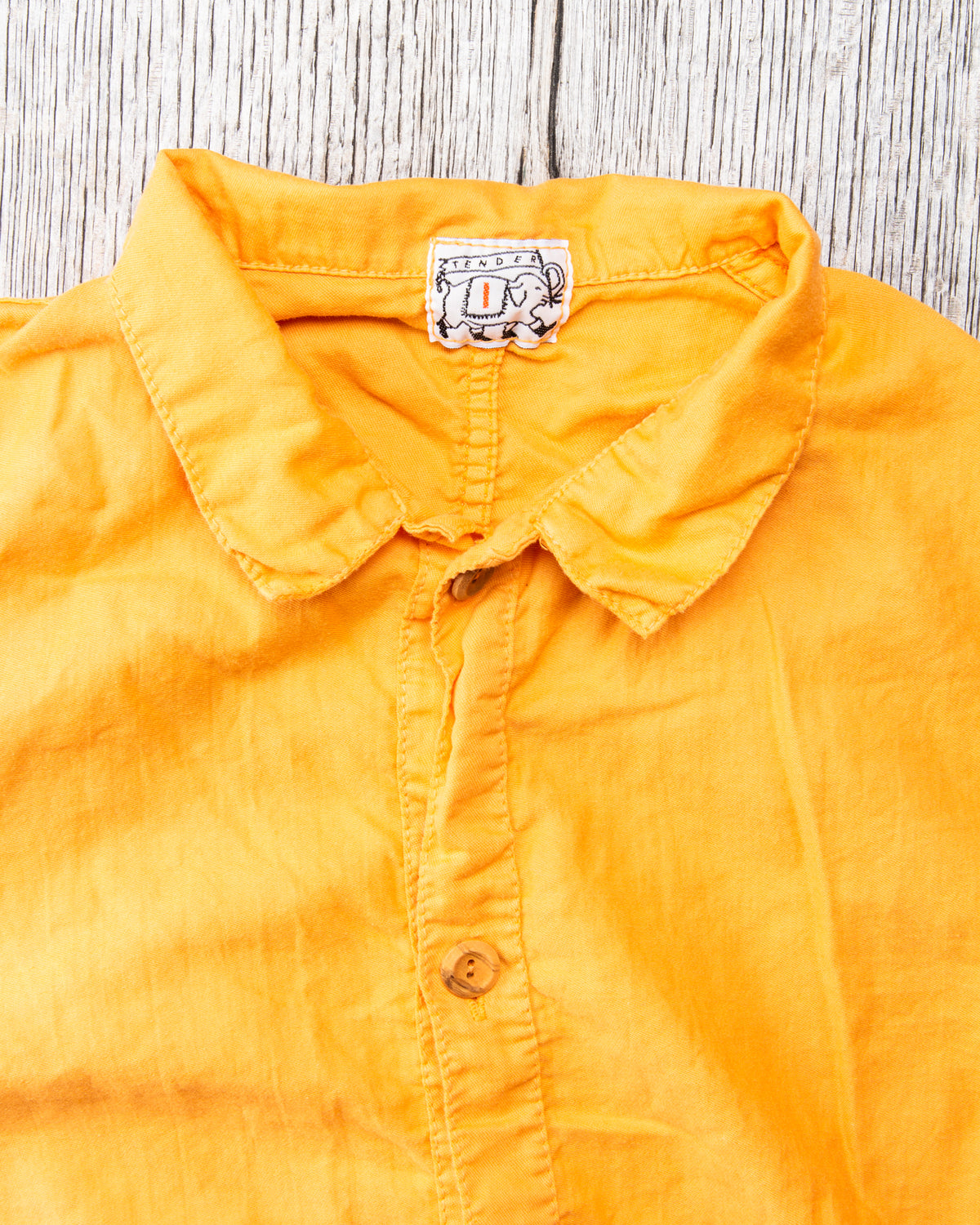 Tender Type 443 Short Sleeve Compass Pocket Shirt Annatto Dyed