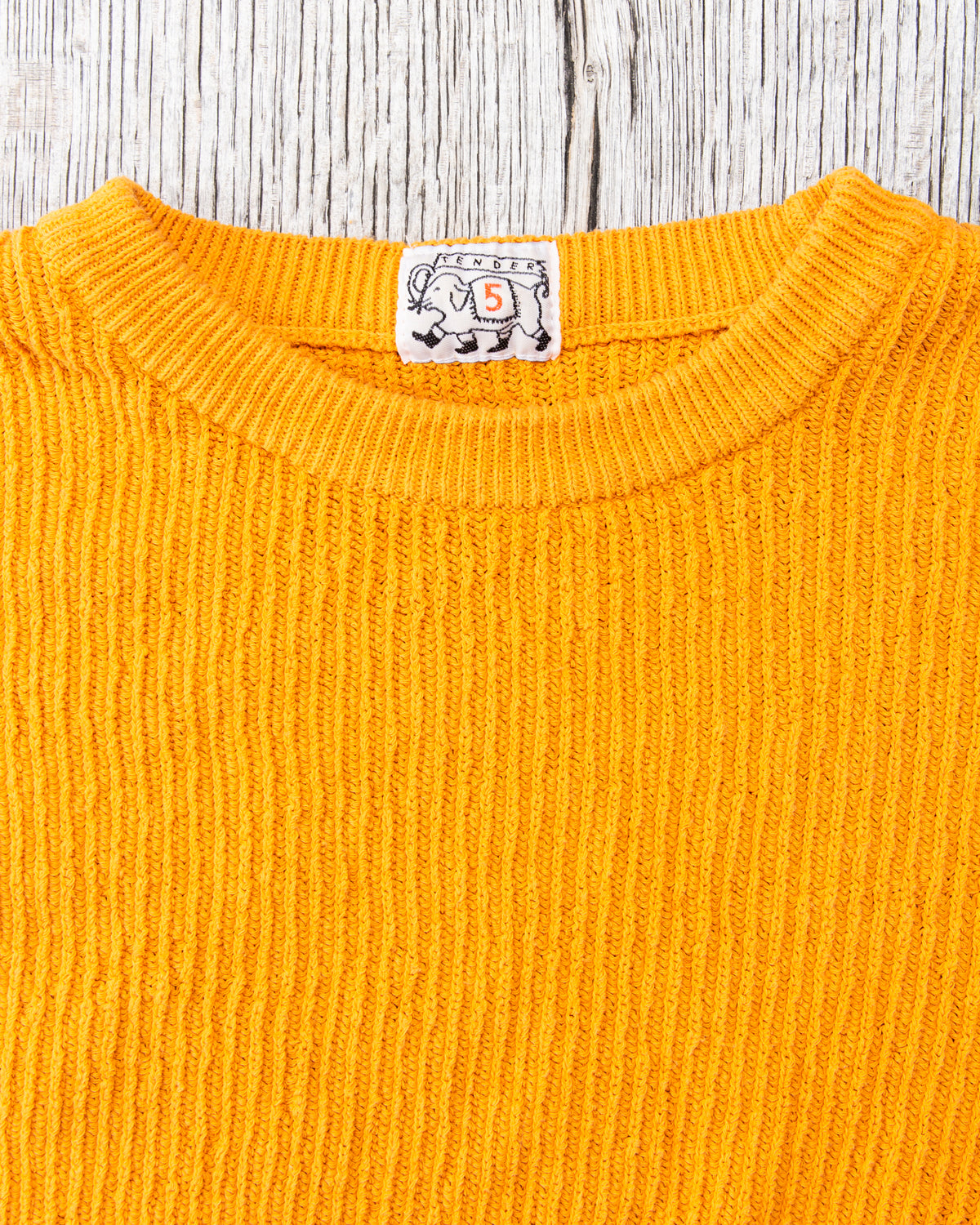 Tender Type 741 Rib Shoulder Pullover Annatto Dyed