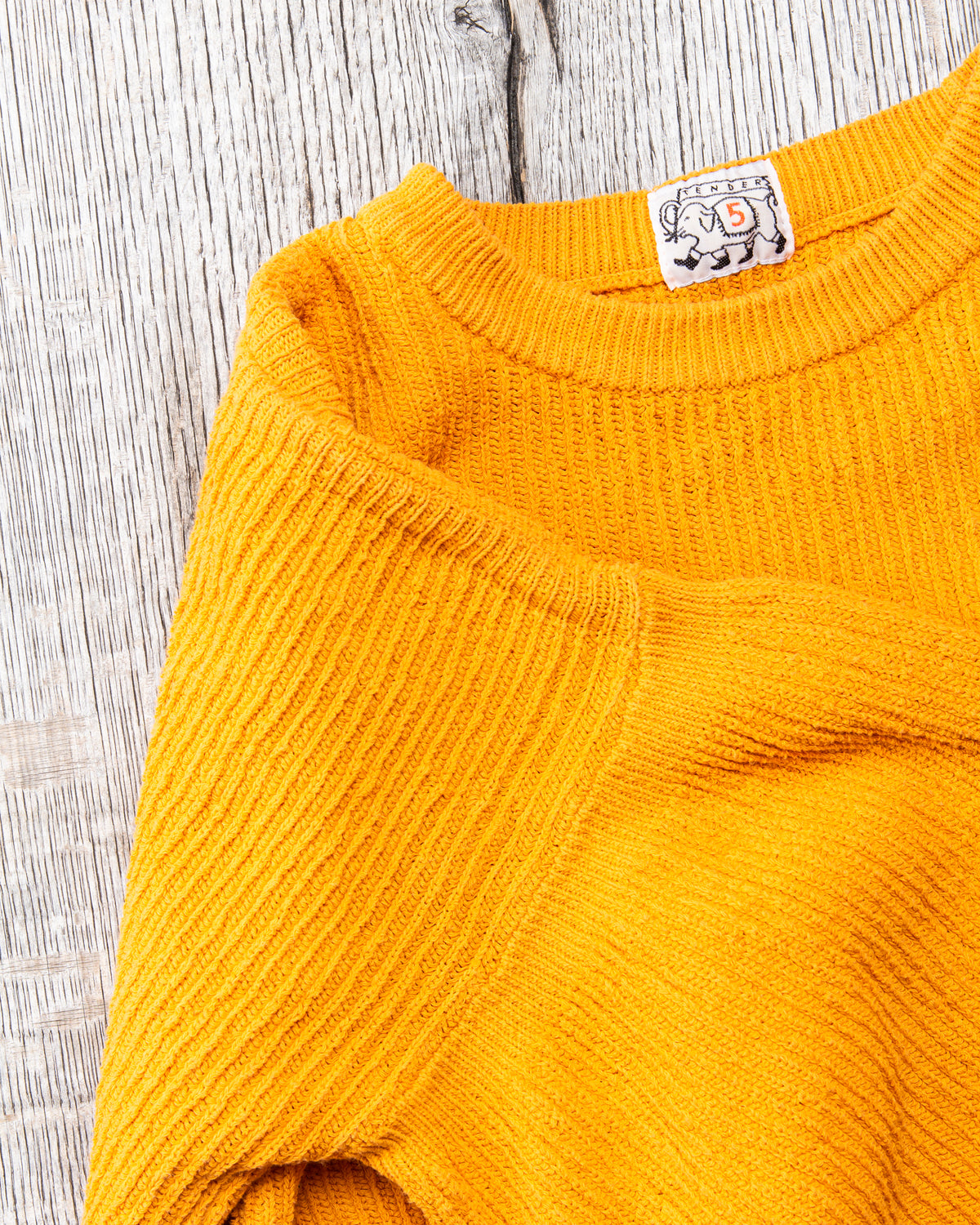 Tender Type 741 Rib Shoulder Pullover Annatto Dyed