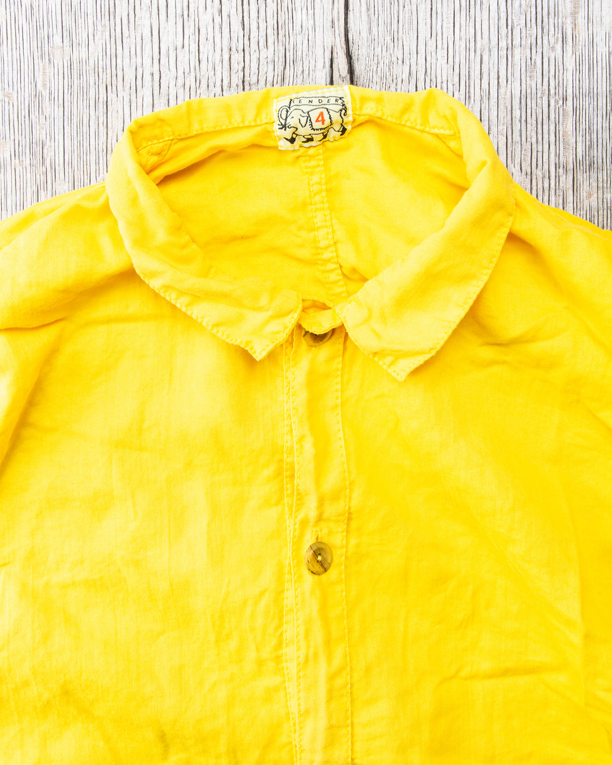 Tender Type 441 Compass Pocket Shirt Turmeric Dyed