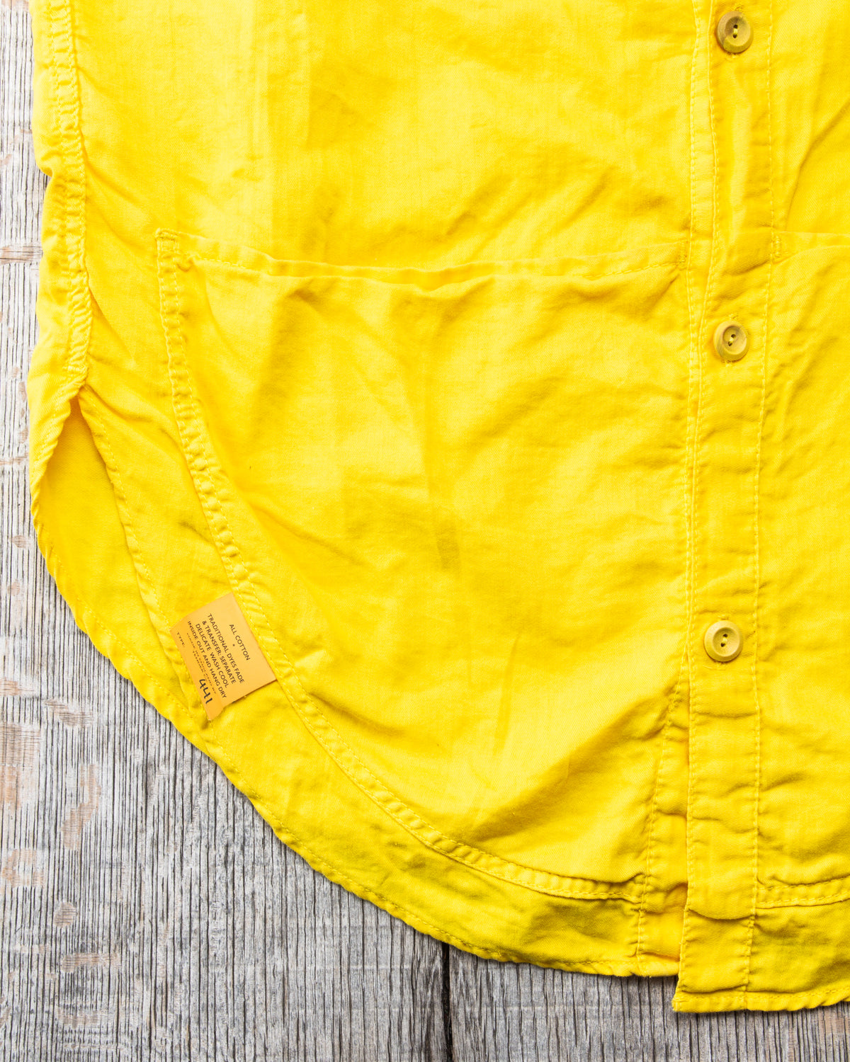 Tender Type 441 Compass Pocket Shirt Turmeric Dyed