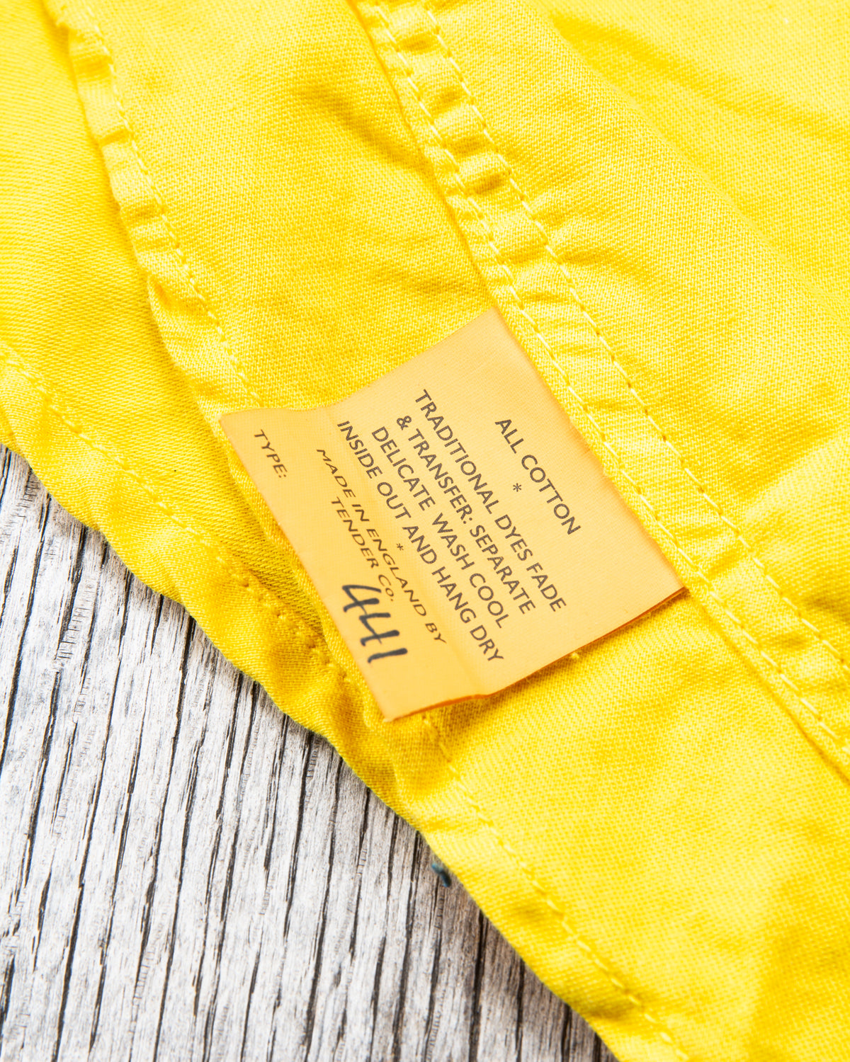 Tender Type 441 Compass Pocket Shirt Turmeric Dyed