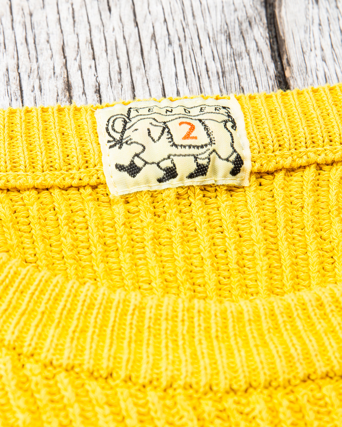 Tender Type 741 Rib Shoulder Pullover Turmeric Dyed