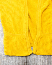 Tender Type 740 Bucket Pocket Rib Shoulder Cardigan Turmeric Dyed