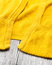 Tender Type 740 Bucket Pocket Rib Shoulder Cardigan Turmeric Dyed