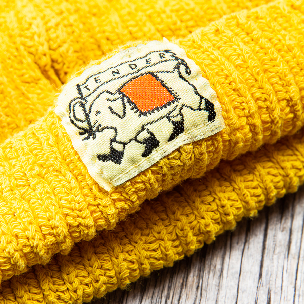 Tender Type 827 Drawn Knitted Hat Turmeric Dyed