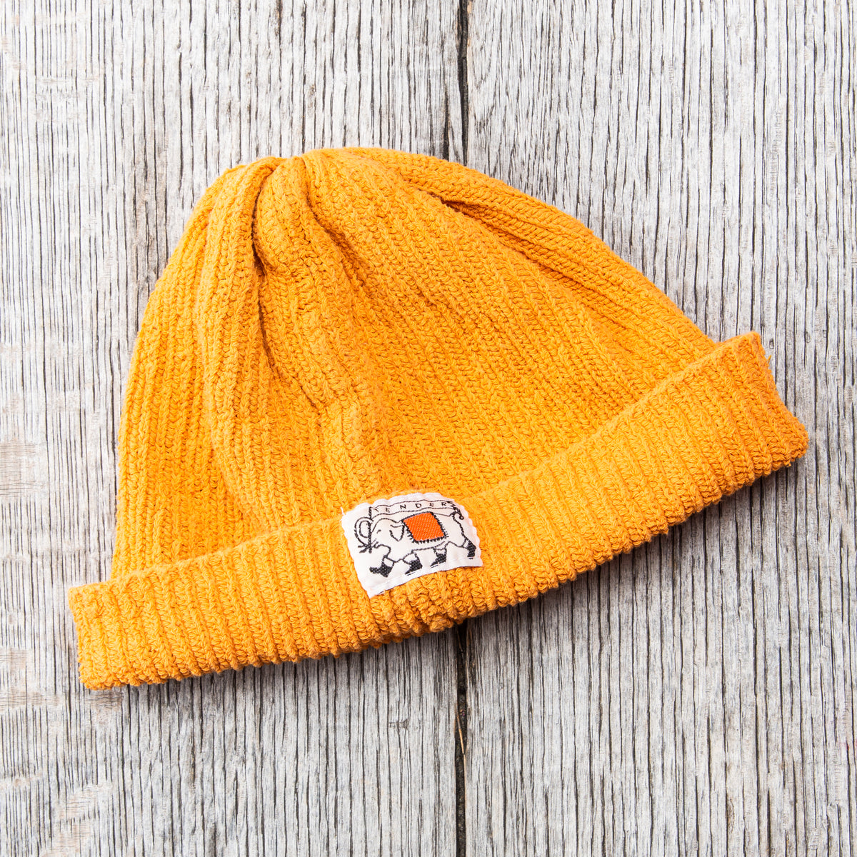 Tender Type 827 Drawn Knitted Hat Annatto Dyed
