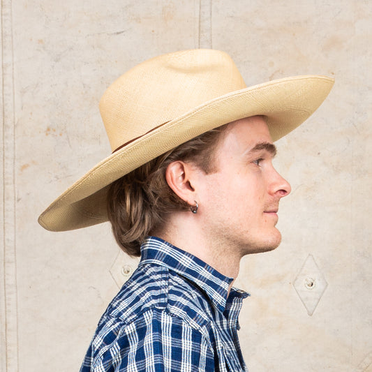 Chamula Brisa Forma Fedora Straw Hat Ala Grande