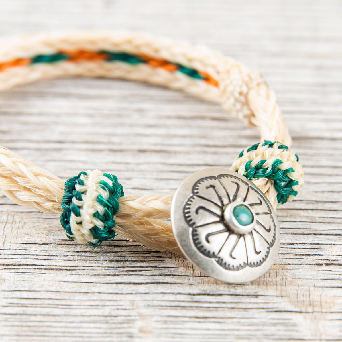 Chamula Turquoise Concho Bracelet #21