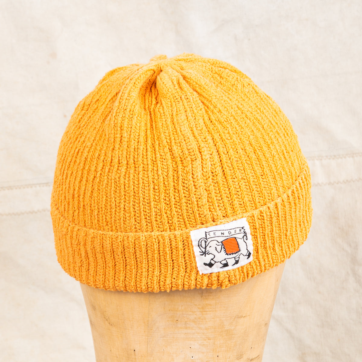 Tender Type 827 Drawn Knitted Hat Annatto Dyed