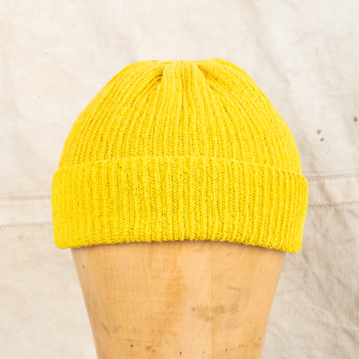 Tender Type 827 Drawn Knitted Hat Turmeric Dyed