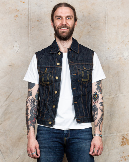 Second Hand Eat Dust 673 Denim Vest Size M