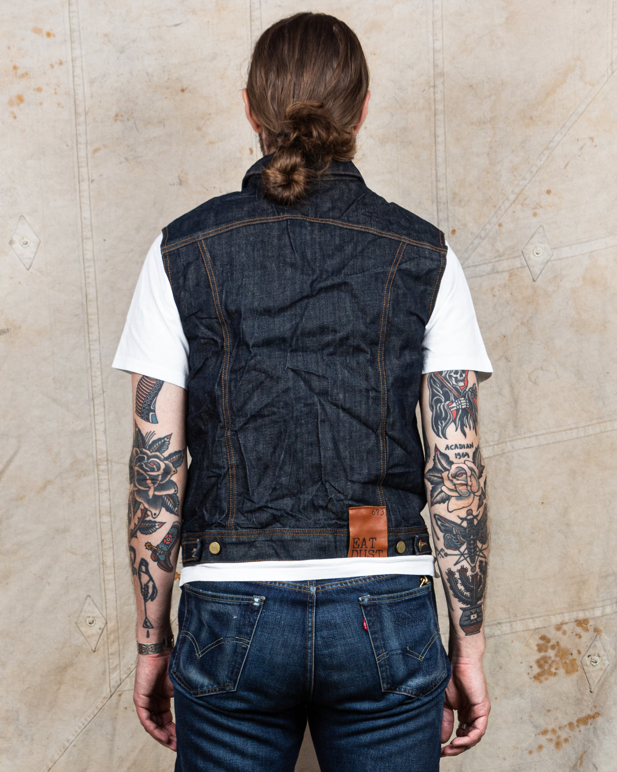 Second Hand Eat Dust 673 Denim Vest Size M