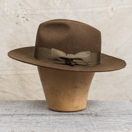 H. W. Dog & Co. Front-H Olive Wool Hat