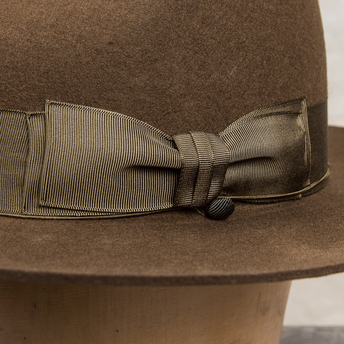 H. W. Dog & Co. Front-H Olive Wool Hat