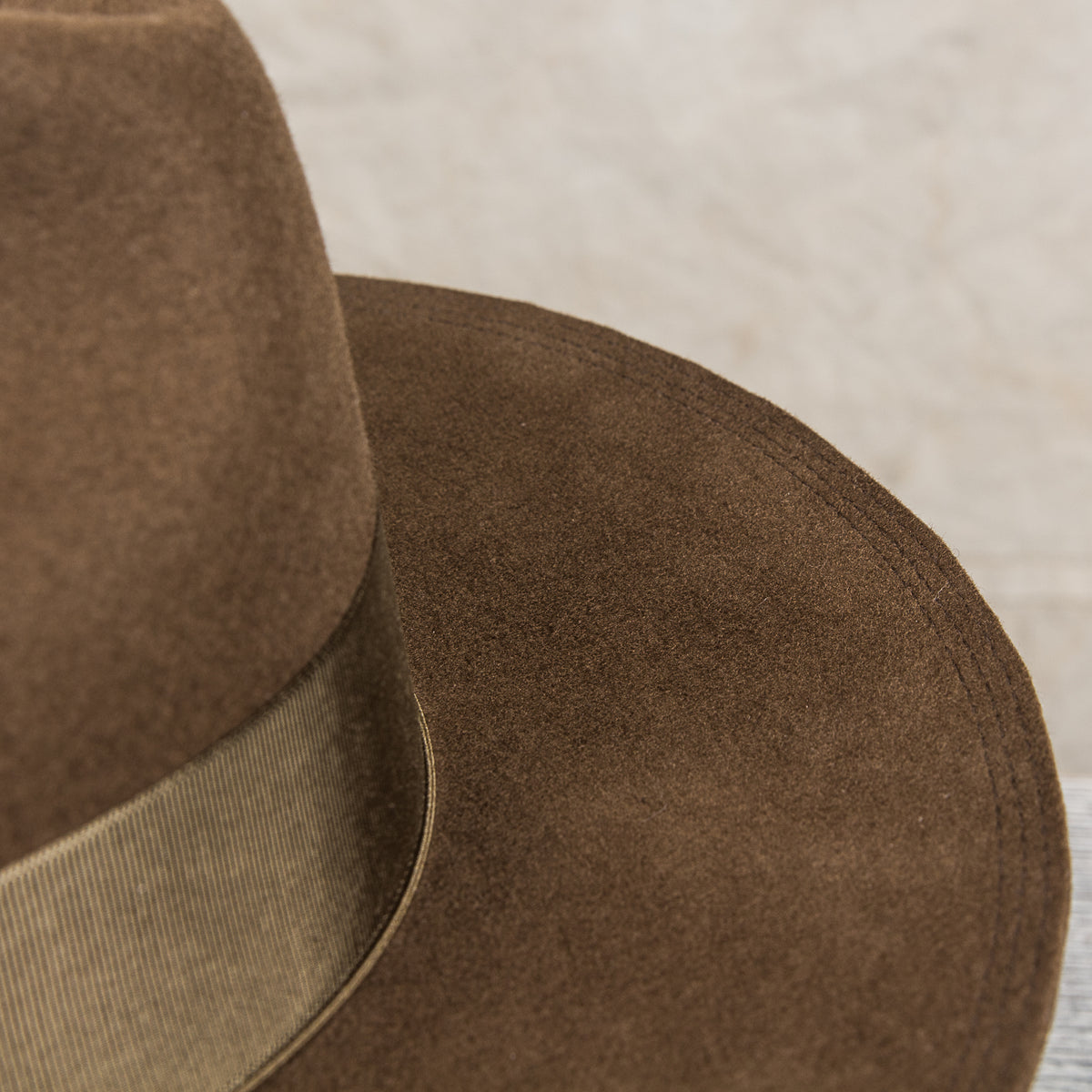 H. W. Dog & Co. Front-H Olive Wool Hat